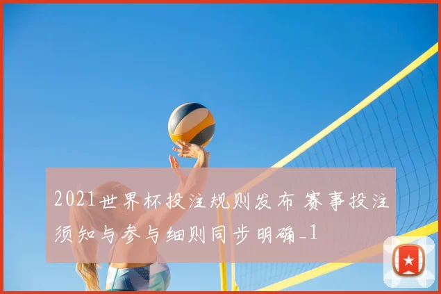 2021世界杯投注规则发布 赛事投注须知与参与细则同步明确_1